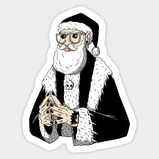 Funny Goth Santa Claus Sketch Sticker